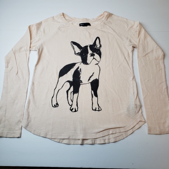 GAP Shirts & Tops Gap Kids Dog T Shirt Girls Sz Large Ivory Poshmark